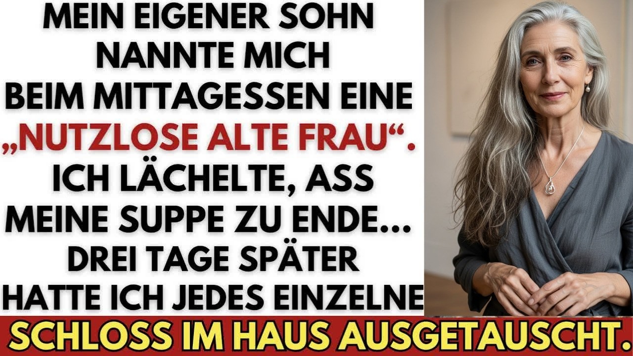 Mein eigener Sohn nannte mich „nutzlose alte Frau“ – drei Tage später entschied ich mich…