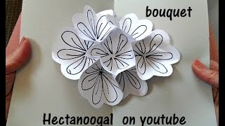 DIY POP UP CARD, bouquet of flowers, all occasion greeting card, art teacher card, everyday card