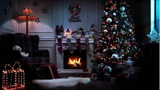 Christmas Tree Fireplace Animation Screensaver I Holiday Music I 2 Hours [4K/HD]