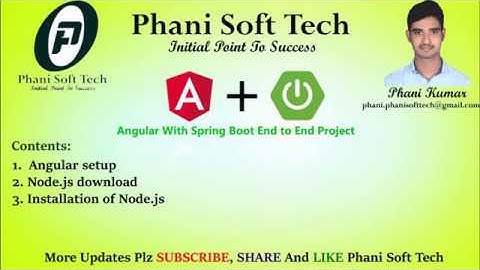 Angular 6 & 7 -  part 1 - Node.js download and installation by phani soft tech