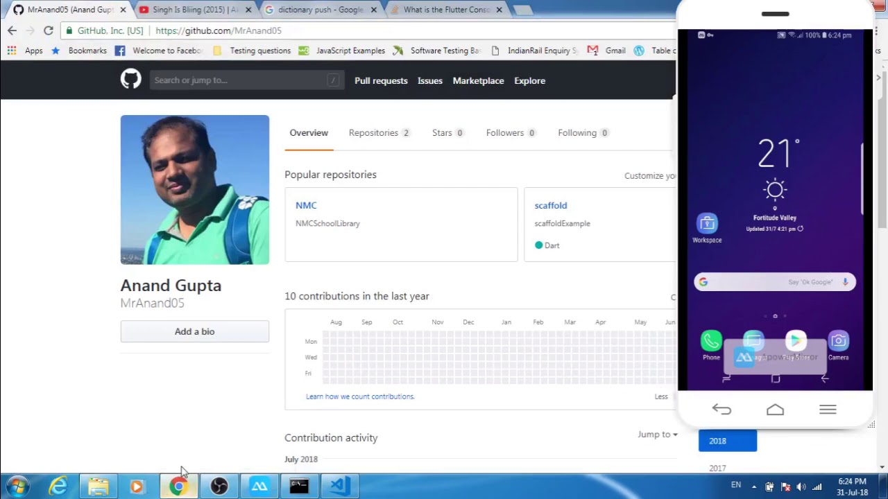 Flutter 3. Code in VS Code with Github Repository - YouTube
