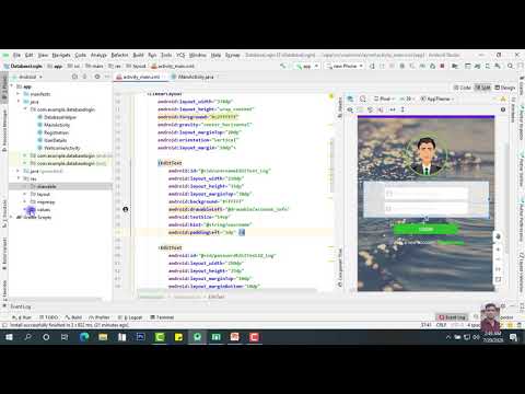 How to design Login & signup apps with android Studio