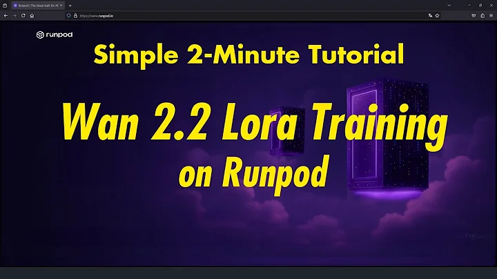 2-Minute Tutorial: WAN 2.2 Lora Training with Runpod