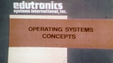 1970, COMPUTER OPERATING SYSTEM CONCEPTS, EDUTRONICS