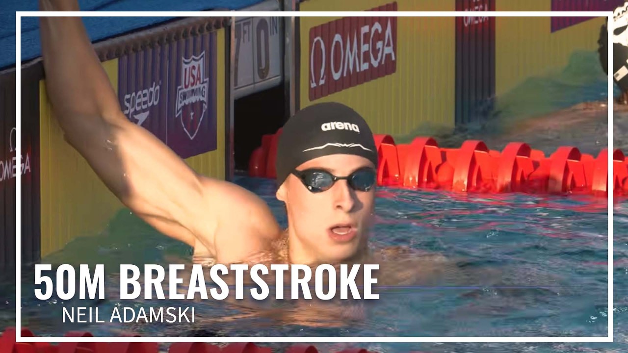 Neil Adamski Touches First in 50M Breaststroke | 2026 Speedo Junior Nationals