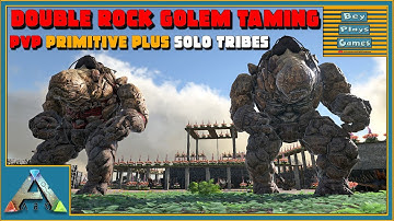 ARK: PVP | Primitive Plus | EASY Double Rock Golem TAMING | No Trap | Ragnarok | Solo Tribes | Ep3