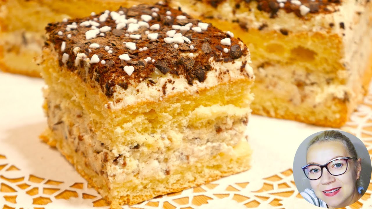 Wafelkowy puch. Pyszne rozpływające się w ustach ciasto o smaku wafelków. Becia gotuje - poleca.