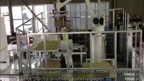 Placing Dummy Paper Between Cardboard Sheets - Kawasaki Robotics & DANBOT