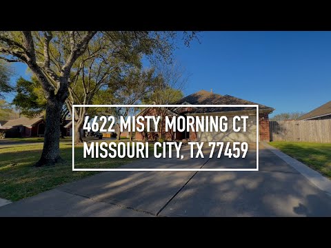 4622 Misty Morning Ct, Missouri City, TX home video tour