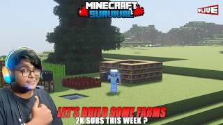 🔴MINECRAFT LIVE | LET'S BUILD SOME FARMS | #486 #shortslive #live #minecraft #shortfeed #shorts