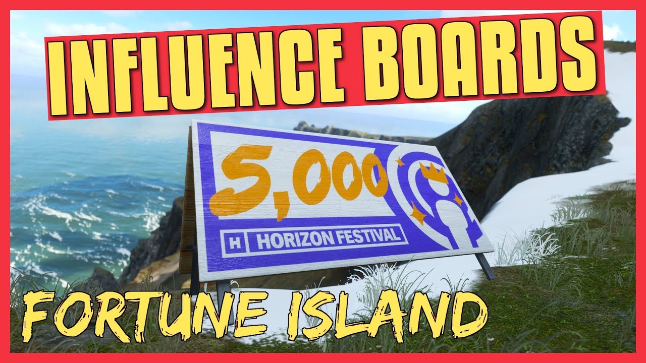 Forza Horizon 4 All 25 Fortune Island Influence Boards YouTube