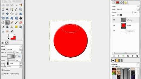 English GIMP tutorial text sphere