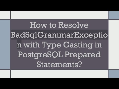How to Resolve BadSqlGrammarException with Type Casting in PostgreSQL Prepared Statements?