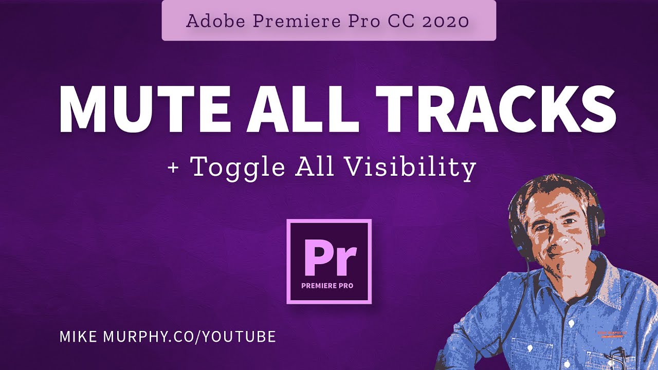 Adobe Premiere Pro: Mute All Tracks & Toggle Off Visibility of Tracks
