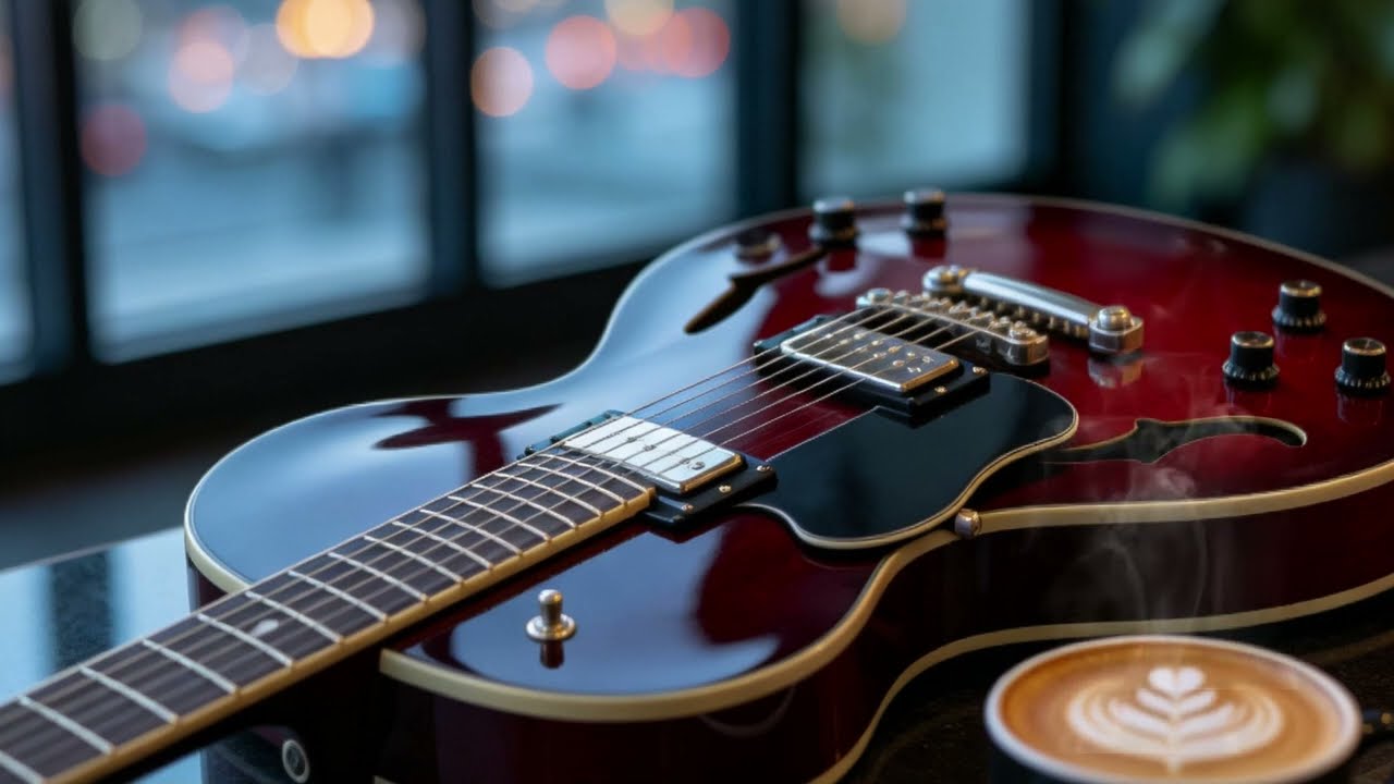 Smooth Jazz Guitar Music - Cool Cafe Vibes • Relaxing Guitar Music for Cafe, Study & Work