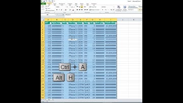 Phím tắt căn chỉnh dòng cột nhanh trong Excel