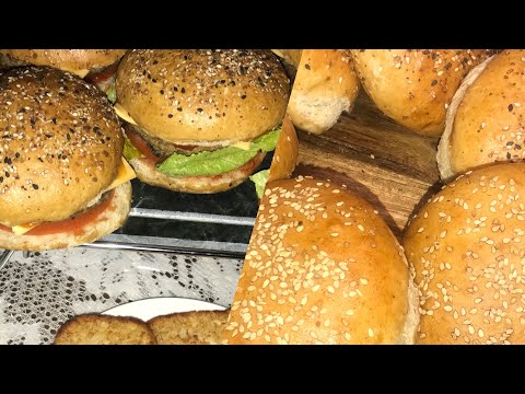 خبز البوركر ناجح من أول استعمال خطوة بخطوة بلا بيض بلا زبدة وبلا حليب والمذاق يا سلام