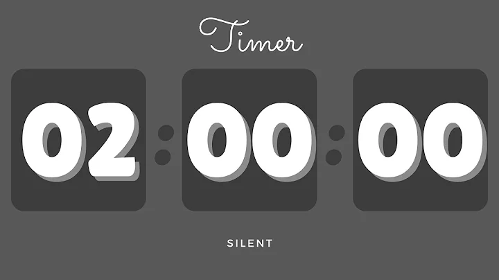 🖤 2 Hours Silent Timer with Cute Ending Alarm | Pastel Dark Timer