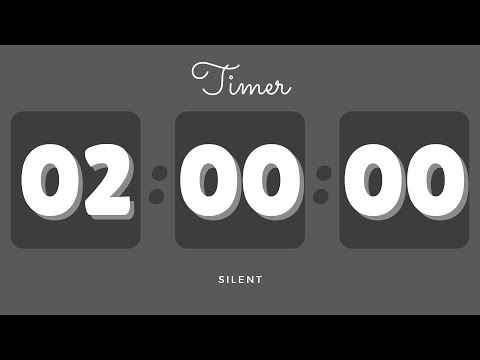 2 Hours Silent Timer With Cute Ending Alarm Pastel Dark Timer