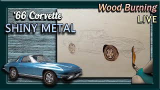 Pyrography: Wood Burning a Car // 1966 Corvette Pt2 - How To Wood Burn Metal & Glass