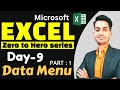 Day 9 Microsoft Excel Full Course Series - Data Menu/Tab In Excel (Hindi) Part 1