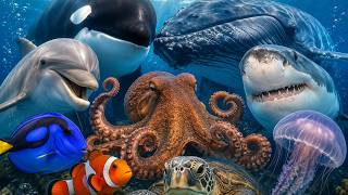 Ocean Animals for Kids | Learn Sea Creatures Names & Sounds 🐋🐬🦈