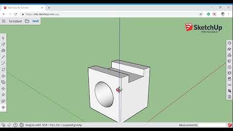 SketchUp for Schools - Cut a shape out of a cube