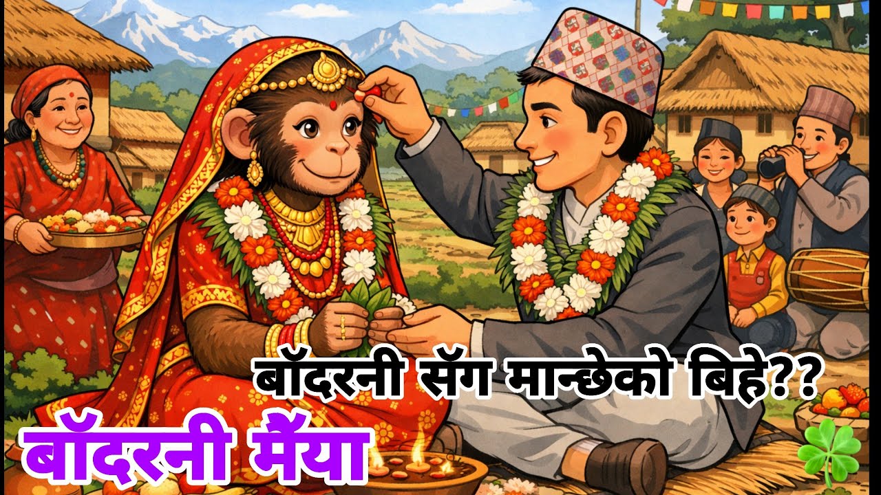 कसरी बाॅदरनीको बिहे मान्छेसँग भयो??(बाॅदरनी मैॅया)नेपाली लोक कथा।।Nepali Lok Katha 🍀🍀🍀