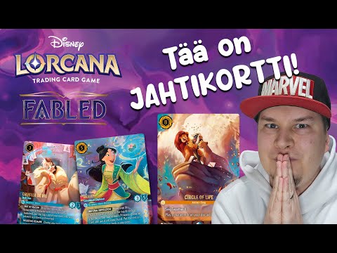 Ränkätään Disney Lorcana: Fabled setin Enchanted -kortit