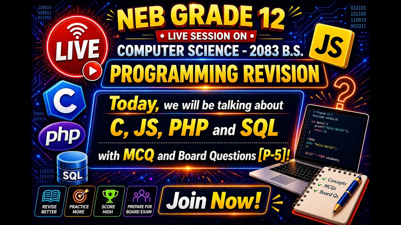 NEB Grade 12 Computer Science programming revision(C,JS,PHP,SQL,mcq ...