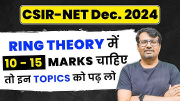 CSIR NET 2024 | Ring Theory - Important Topics, Weightage & Books by GP Sir