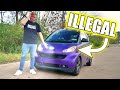 I installed a ILLEGAL LIGHT on my SMART CAR and CRASHED!?