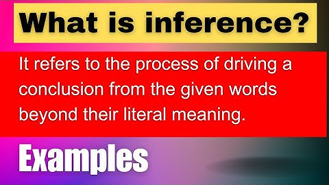 What is inference | Definition | Examples | Basic concept of inference | pragmatics | linguistics |