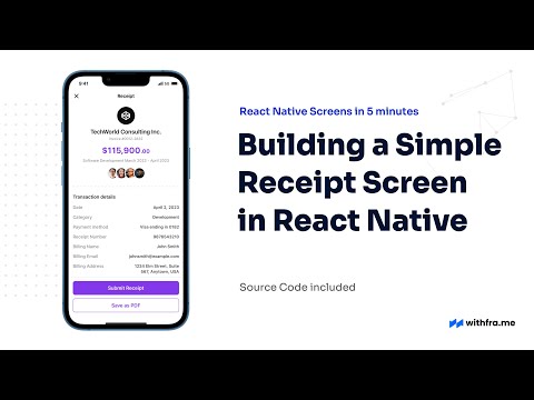 #35 Building a Simple Receipt Screen in React Native
