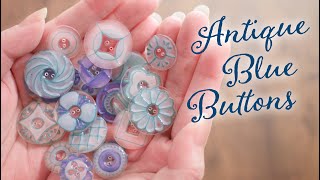 [Shrink Plastic x Paste Clay] DIY Antique blue buttons [Sometimes ASMR]