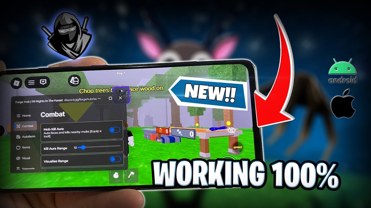 Скрипт для игры «99 ночей в лесу» без ключа — Как получить скрипт для «99 ночей в лесу» (iOS Andr...