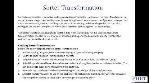 085 Sorter Transformation Concept