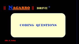 NAGARRO Hirinig 2020 || CODING Questions || SEP 22 ||