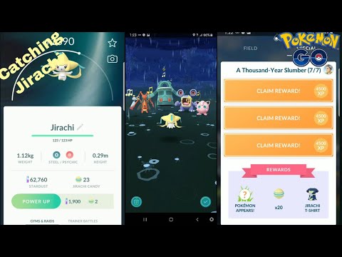 Pokemon Go A ThousandYear Slumber Completed & Catching Jirachi!