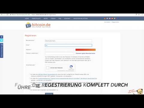 Cryptobot - Anmeldung bei Bitcoin.de