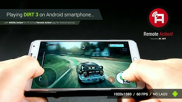 Playing Dirt 3 on Android smartphone with Mirillis Remote Action! app