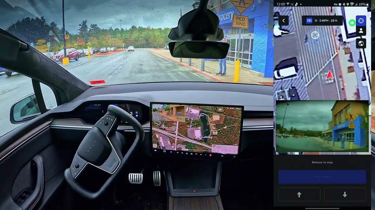 Actually Smart Summon at Walmart Model X ai4