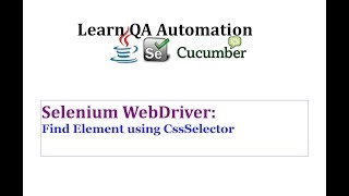 How to find element using CssSelector in Selenium WebDriver