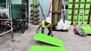 Assembling a column made easier with JET Plastic Formwork. 💪 #cement #plasticformwork #esg #panel