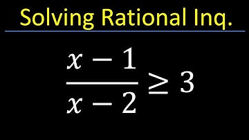 How to Solve a Rational Inequality | Algebra | Precalculus