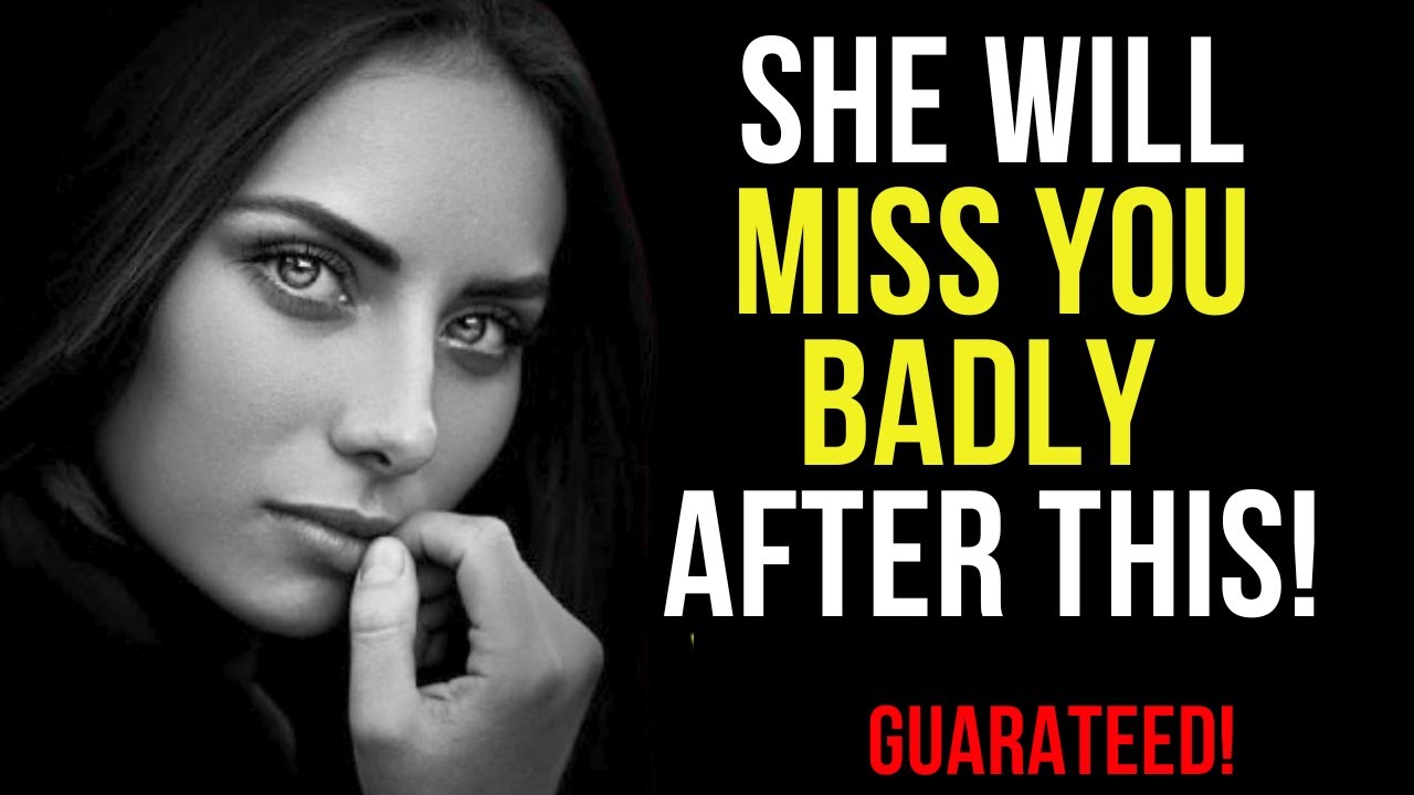 How To Make ANY Girl Miss You BADLY! Even If She's NOT Interested - YouTube