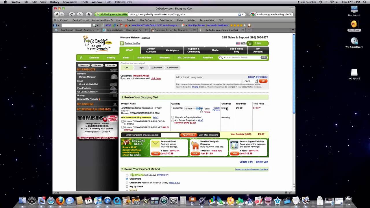 design web template Register Domain Name and Setup Hosting Plan