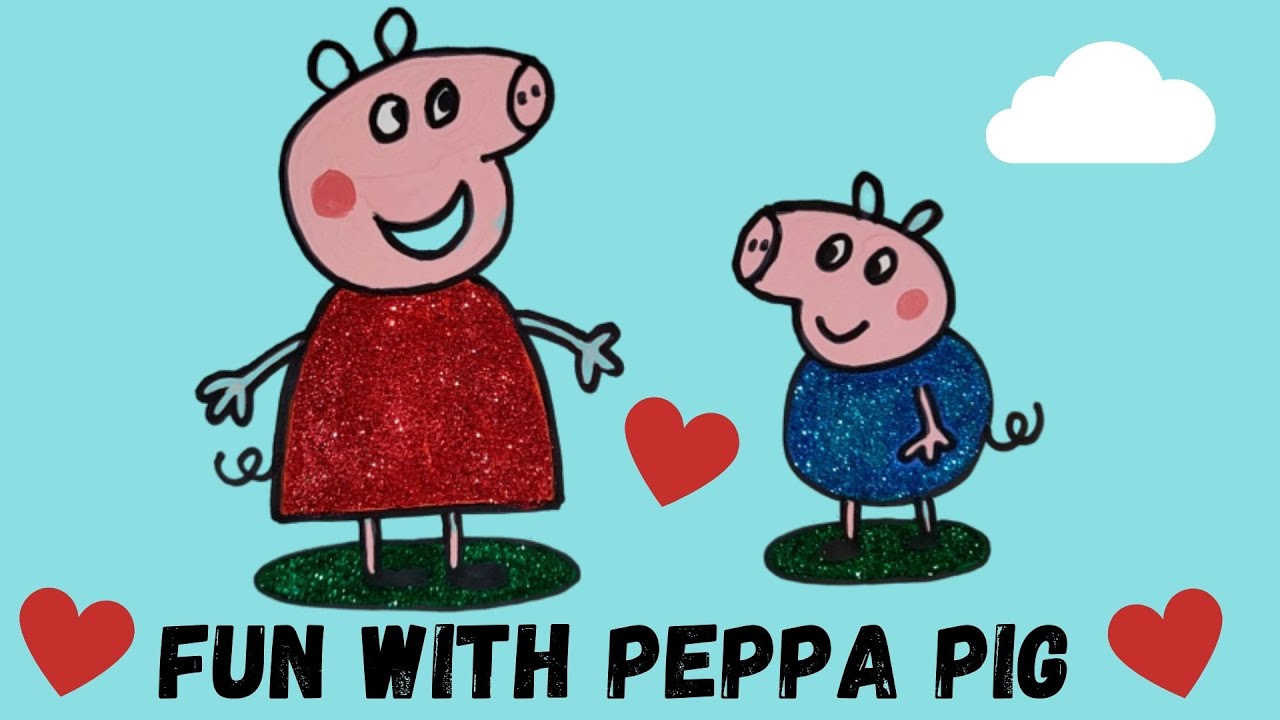 Peppa Pig Cartoon | Fun With Peppa Pig | Draw Peppa Pig & George - YouTube