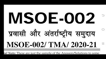 MSOE 002 IGNOU SOLVED ASSIGNMENT 2020-21