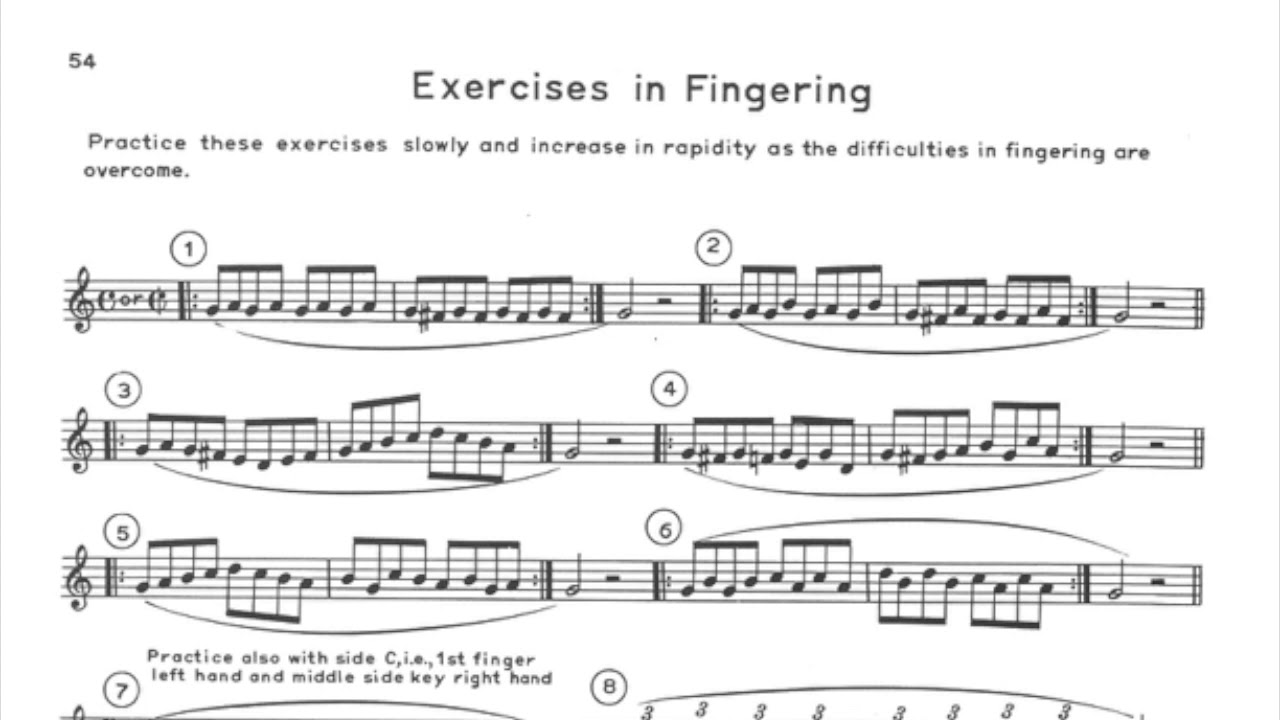 Rubank Advanced Method V1 Alto Sax U1 p54 1 7080100bpm YouTube